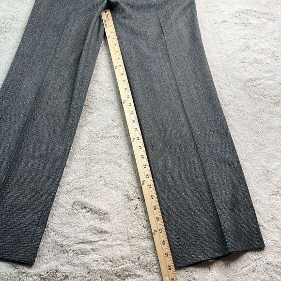 Giorgio Armani Dress Pants Womens Size 46 Gray Wide Leg Virgin Wool Blend - Picture 8 of 10